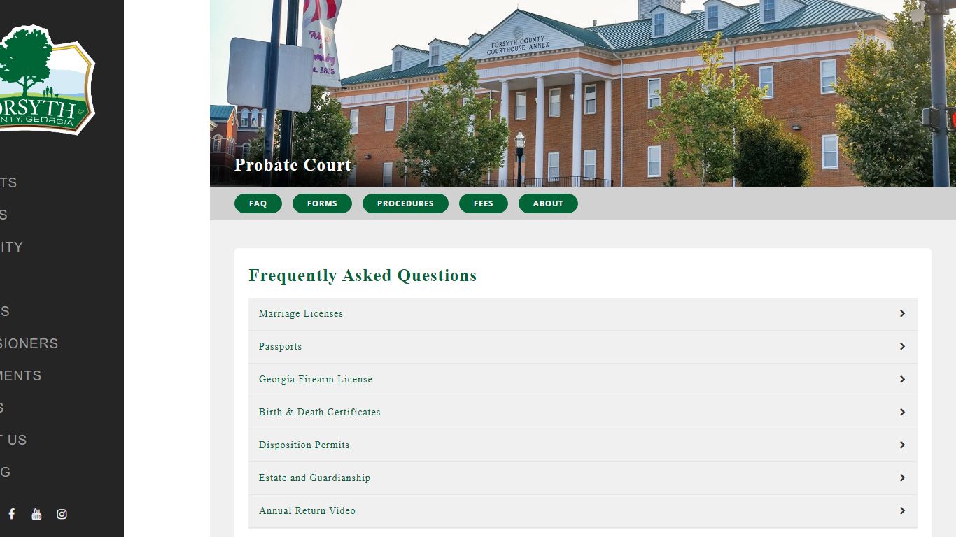 Probate Court - Forsyth County, Georgia